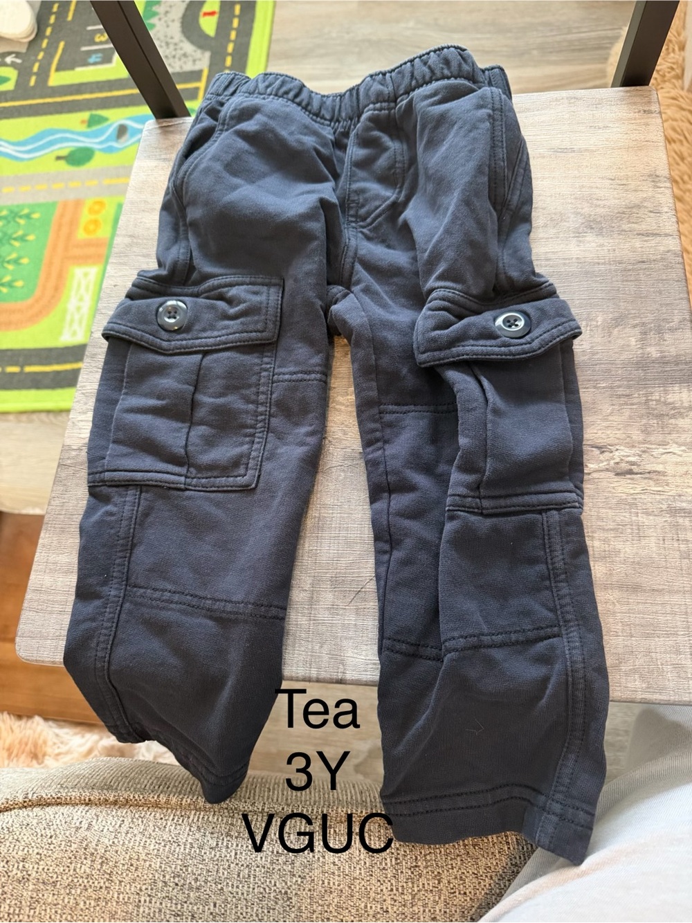 Tea Collection Dark Navy Cargo Joggers for Kids